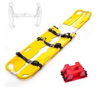 Gvqng Barella per Emergenza Medica, Barella Portatile Pieghevole, Barella A Cucchiaio con Cinghie, capacità di Carico 170 kg, per Soccorso Medico D'Emergenza, Ambulanza,Stretcher+Head Restraint