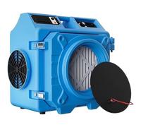 Gvqng Depuratore d'Aria da 550 Cfm, Purificatore d'Aria con Filtrazione A 3 Stadi, Deumidificatore con Filtro Merv-10, Filtro Hepa, Filtro A Carboni Attivi, per Uso Industriale,Blu
