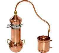 Gvqng Kit per Alambicco in Rame con Termometro, Distillatore Professionale per Moonshine E Oli Essenziali, Impianto Completo per La Distillazione Domestica,3l