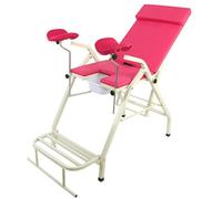 Gvqng Lettino da Visita Ginecologica Pieghevole, Lettino da Visita per Il Parto, Letto Pieghevole per Sala Operatoria, Attrezzature per Lavaggio Chirurgico E Allattamento,Rose Red,with Pedals