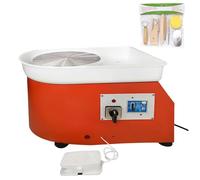 Gvqng Macchina per Tornio da Vasaio, Tornio Elettrico per Ceramica Fai da Te, Strumento per Adulti, Tornio Elettrico per Ceramica, per Lavori di Ceramica Fai da Te, Artigianato,A