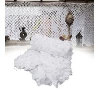 Gvqng Rete Mimetica Ombreggiante, Rete Mimetica per Protezione Solare da Esterno, Decorazione per Feste in Giardino, per Tenda da Caccia, Parasole, Telo Copriauto Decorazioni,Bianca,5x9m