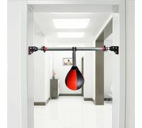 Gvqng Sacco da Boxe Veloce, Sacco da Boxe Veloce in Pelle, Sacco da Boxe Portatile con Grande Palla Riflettente Indossabile, Palla Gonfiabile per Adulti E Bambini,Red+Black