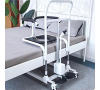Gvqng Sedia A Rotelle Elettrica per Pazienti, Sedia Portatile per Trasferimento Pazienti per Uso Domestico, Sedia da Doccia Elettrica con Ruote E Sedile Ribaltabile A 180°,A
