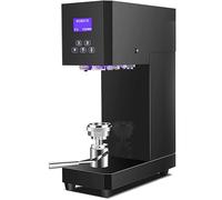 Gvqng Sigillatrice Semiautomatica per Bevande, Aggraffatrice per Lattine da 370 W, Altezza Regolabile, Sigillatrice Elettrica per Bicchieri con Contatore Intelligente,Nero