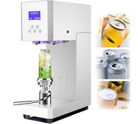 Gvqng Sigillatrice Semiautomatica per Lattine, Sigillatrice Elettrica per Lattine in Alluminio da 370 W, con Pannello Intelligente E Conteggio, per Lattine con Diametro 52-58 Mm,Bianca