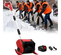 Gvqng Spazzaneve Portatile con Motore Brushless, Spazzaneve Elettrico Telescopico Senza Fili, Autonomia di 30 Minuti, Leggero E Portata di 6 Metri, per Scuole, Strade,One Battery