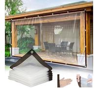 Gvqng Telo in Plastica Trasparente con Occhielli, Teloni Piccoli in Vinile Trasparente Impermeabile E Resistente, Telone Impermeabile per Esterni da Giardino,A,6m*10m