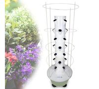 Gvqng Torre Idroponica Per Interni, Sistema Idroponico Autoirrigante Con Pompa, Adattatore E Vasi A Rete, Torre Idroponica Per Ortaggi, Per La Coltivazione Di Erbe Aromatiche,Verde,5 Tier with Shelves