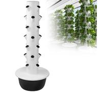 Gvqng Torre Idroponica per Interni, Sistema Idroponico Autoirrigante con Pompa, Adattatore E Vasi A Rete, Torre Idroponica per Ortaggi, per La Coltivazione di Erbe Aromatiche,Nero,9 Tier