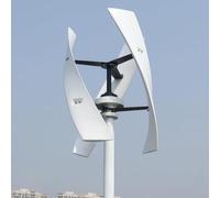 Gvqng Turbina Eolica Verticale A Bassa Rumorosità da 100-600 W, Generatore di Energia Eolica Verticale A Levitazione Magnetica, Trifase, 12v/24v, per La Domestica,Bianca,600W