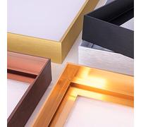 GVS-ART Cornice galleggiante fai da te in metallo per pittura artistica su tela 50 x 51 cm, profondità 2,1 cm, cornice galleggiante, kit cornice mentale, tagliata a pezzi, non include tela o tappetino