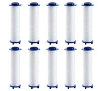 GVSS 10 filtri per soffione doccia anticalcare in cotone PP 9,5 cm, filtro rimovibile e sostituibile per doccetta, compatibile con la maggior parte dei soffioni doccia standard