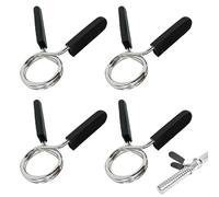 GVSS 4 Pezzi Bilanciere Palestra 28mm,Morsetti per Bilanciere,Molle Ferma Pesi,Chiusura a Molla,Fermagli per Bilanciere in ABS,Allenamento di Forza,Fissaggio a Manubri Corti,Compatibili con Bilancieri