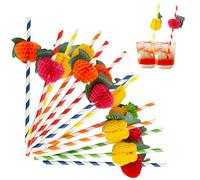 GVSS 50 pezzi cocktail cannucce riutilizzabili 19,7 cm, capezzolo cocktail, cannucce da cocktail, 3D, cannuccia in carta, decorazioni per feste estive per compleanni, matrimoni, bar e beach party