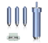 GVSS Kit di trasferimento in alluminio 3 in 1 blu per Cricut Explore Air 2 3 Maker e Maker 3, include lame sottili, medie e audaci con custodia, accessori per goffratura e incisione