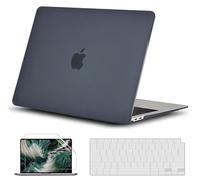 GVTECH Custodia Per MacBook Pro 13 pollici 2024 2023-2016 M2 M1(A2338/A2289/A2251/A2159/A1706), guscio rigido in plastica, copertura della tastiera, protezione dello schermo, Nero Opaco