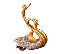 Gvvsjgdbis 1 portabottiglie a forma di cigno, portabottiglie di vino a forma di cigno, portabottiglie in resina, portabottiglie da vino da tavolo, espositore per vino