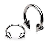 Gvvsjgdbis 10 anelli in acciaio a forma di U a di a forma di di con cono di di , 1,2 x 10 mm, 1.2 * 10mm (10x), Acciaio inossidabile