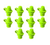 Gvvsjgdbis 10 beccucci in silicone portatili fuoriuscite, con beccuccio a prova di perdite d'acqua, colore verde