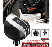 Gvvsjgdbis 10 Pezzi Serie Pulsante Interruttore Faro Auto Serie 5/7 X3 X4 F01 F02 F03 F10 F18 F07 F06 F25 F26 Nero