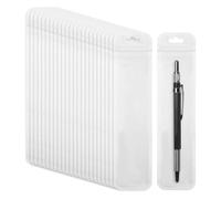 Gvvsjgdbis 100 confezioni per penne trasparenti per penne a perla, sacchetti richiudibili, con cerniera per portachiavi per penne, Come indicato.