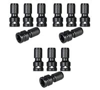 Gvvsjgdbis 12 Pezzi Serie Adattatore Di Impatto 1/2 Quadrato Di Allenamento A 1/4 Adattatore Presa A Esagonale Convertitore Mandrino A Sgancio per Chiave A Cricchetto