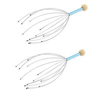 Gvvsjgdbis 2 massaggiatore massaggiante rilassante per lo stress del cranio del cuoio capelluto in metallo