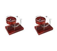 Gvvsjgdbis 2 x arte movimento perpetuo macchina arte movimento inerziale metallo automatico salto tavolo giocattolo legno grano