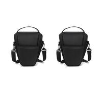 Gvvsjgdbis 2 x Borsa per fotocamera a tre angoli per fotocamera a tracolla borsa per fotocamera digitale per fotocamera reflex digitale, Le Noir