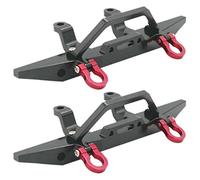 Gvvsjgdbis 2 x paraurti anteriore in metallo per MN D90 D91 D96 MN90 MN99S 1/12 RC auto parti di aggiornamento accessori, nero