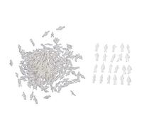 Gvvsjgdbis 200 pezzi Modello Persone: 100Pcs Modello Persone Figure Scala 1:200 Stile Assortito & 100Pcs HO Scala 1:100 Modello Persone Non Verniciato Treno Figure