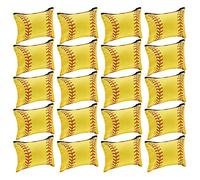 Gvvsjgdbis 20pcs Sacchetto di Trucco Sport Borsa Trucco Sport Borsa di Trucco Giallo Regali Softball Ball Cotillon Accessori da Baseball per la Festa dei Giocatori