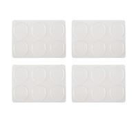 Gvvsjgdbis 24 Pezzi/Set Cassa Pad Muto Tamponi Cassa Silenziatore A Muto Accessori per Strumenti A Percussione Trasparenti