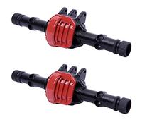 Gvvsjgdbis 2X 1/10 Scala RC Auto In Lega Anteriore & Posteriore Asse Caso Alloggiamento per Axial SCX10 II 90046/90047 RC Crawler Auto Nero