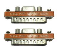 Gvvsjgdbis 2X DB9 Femmina a DB25 Mini Serial Port Adattatore Gender Changer