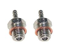 Gvvsjgdbis 2X N3 Hot Glow Plug Spark per 70117 1/10 1/8 RC Camion Nitro Parti del Motore