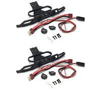 Gvvsjgdbis 2X Paraurti Anteriore con Luce LED per 144001 144010 124016 124017 124018 124019 RC Auto Aggiornamenti Parti Decorazione