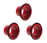 Gvvsjgdbis 3X Alzatore Grande Cassa in Gomma ABS Rialzo Grande Cassa con Protezione Foro di Porta Nero, Testa a Foro Micro, Rosso