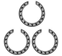 Gvvsjgdbis 3X Sound Hole Rose Decal Sticker per chitarra acustica classica parti nero+