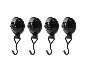 Gvvsjgdbis 4 ganci a ventosa resistenti per asciugamani, accappatoi, luffa e ghirlande, per bagno e cucina, bisogno di attrezzi, facili da usare