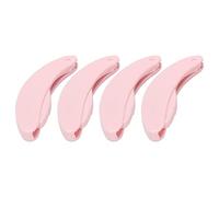 Gvvsjgdbis 4 Pettine per ciglia pieghevoli, denti in acciaio , pettine per sopracciglia, pennello per trucco per ciglia e sopracciglia (rosa)