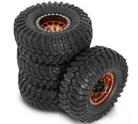 Gvvsjgdbis 4 pneumatici Beadlock in metallo 1.9 fango terreno ruote pneumatici per FCX10 Axial SCX10 Pro SCX10 UTB18 TRX4 colore rame