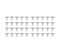 Gvvsjgdbis 40 staffe angolari piatte a forma di T, 40 x 40 mm