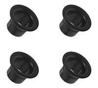 Gvvsjgdbis 4X Alzatore Grande Cassa In Gomma ABS Rialzo Grande Cassa con Protezione Foro Porta Nero, Testa a Foro Micro, Nero