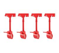 Gvvsjgdbis 4X Merchandise Retail Sign Card Price Tag Display Holder Clip Morsetto Rosso