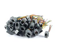 Gvvsjgdbis 50 pz 616E 4P4C RJ9 femmina adattatore del connettore del telefono w 4 fili 8cm