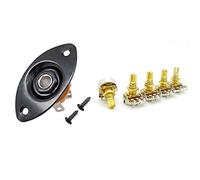 Gvvsjgdbis 6 Pz Accessori Chitarra: 1 Pz 30 Ovale Indentato Chitarra Jack Piastra Socket & 5 Pz A500K Shaft Taper Potenziometri
