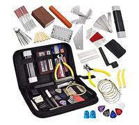 Gvvsjgdbis 77PCS Kit Di Manutenzione Della Chitarra Set Di Strumenti di Riparazione Chitarra Elettrica Strumenti A Corda con Borsa Tote Chitarra Acustica,