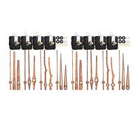 Gvvsjgdbis 8 pezzi meccanismo di movimento per orologio al quarzo con 4 tipi di legno di noce, accessori per la riparazione di orologi